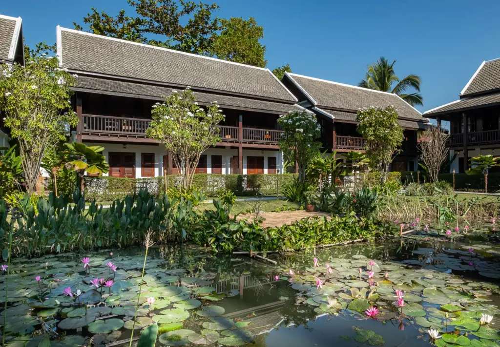 sanctuary luang prabang hotel, best places to stay in luang prabang, laos, lotus pond