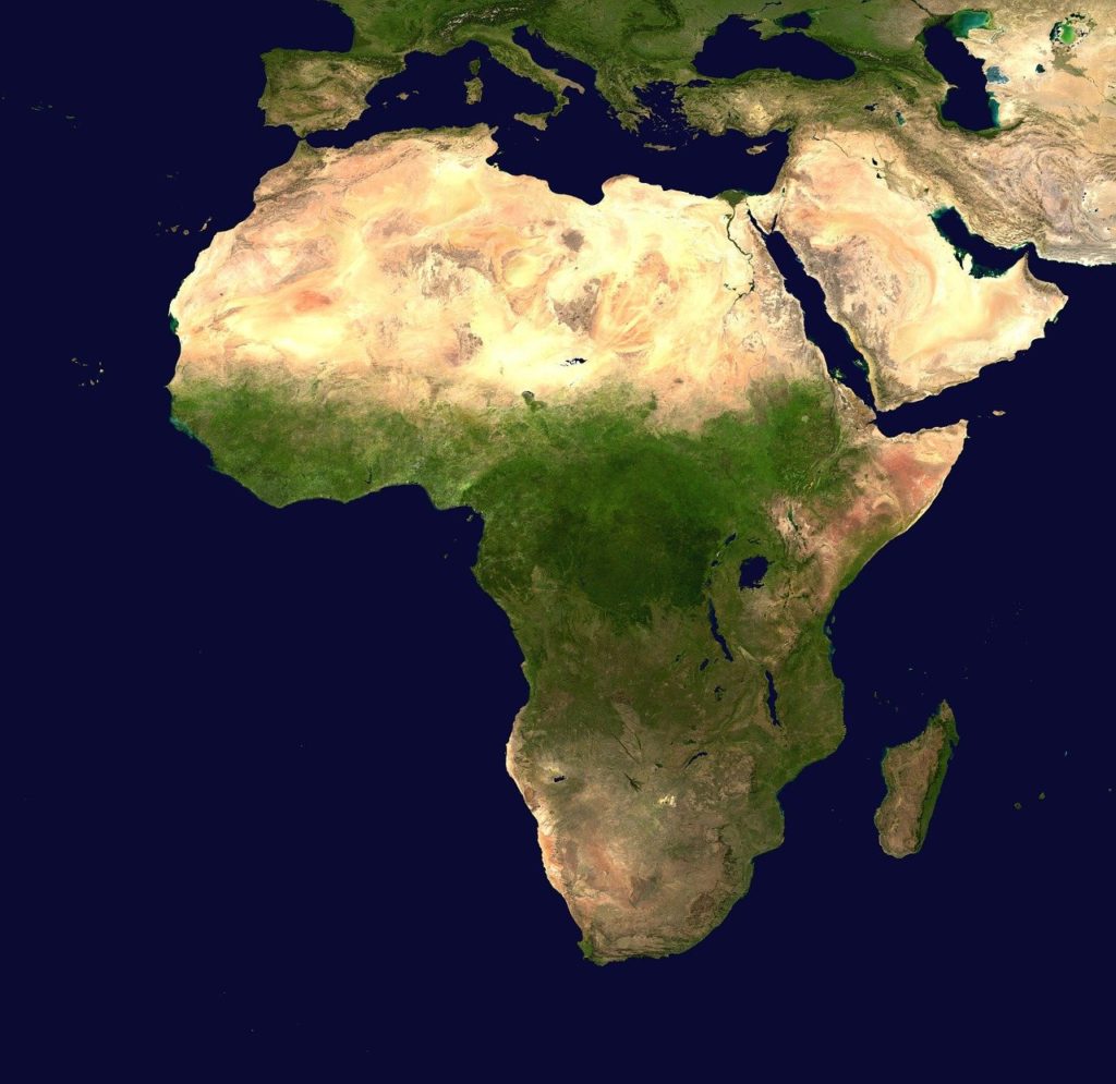 africa, continent, map of africa