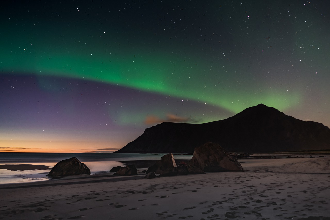Lofoten Northern Lights, Aurora Borealis in Norway