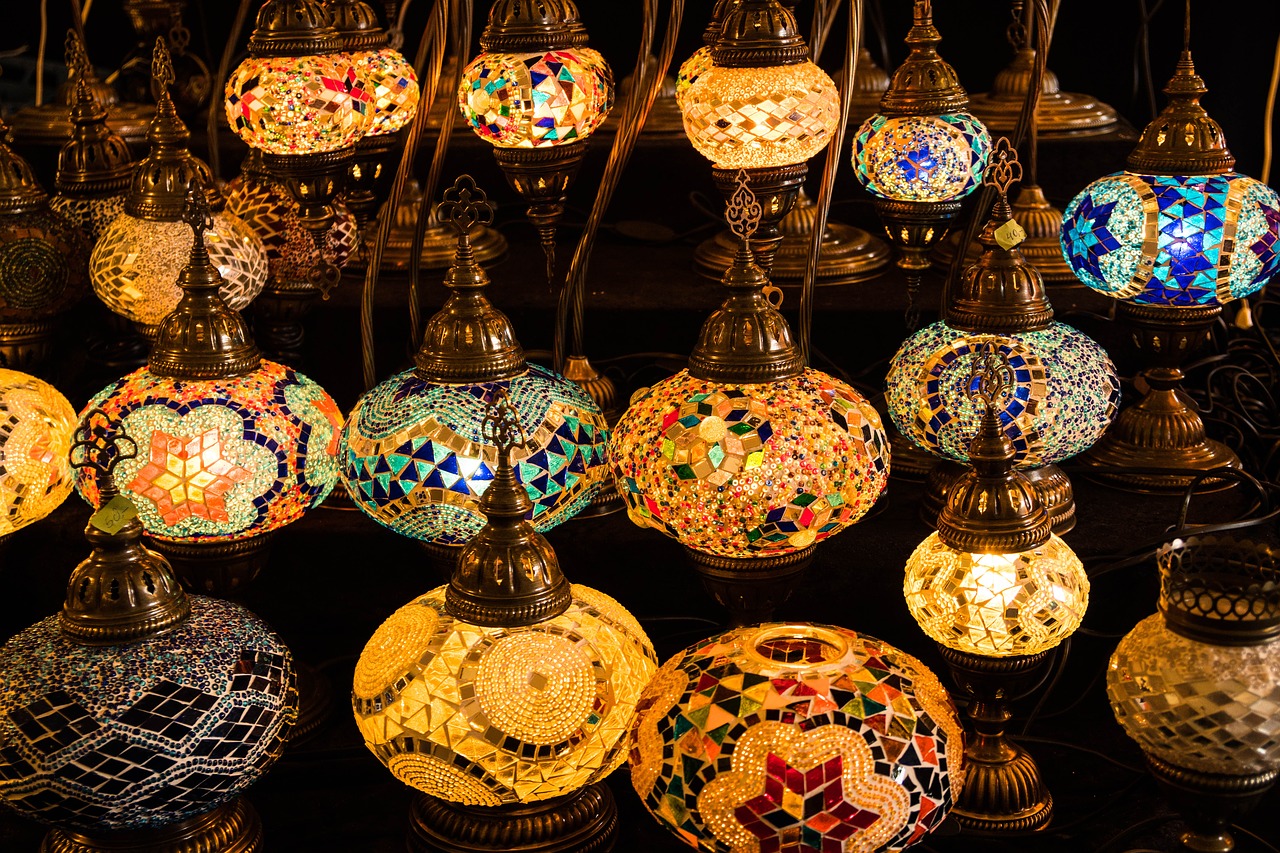 famous landmarks in Turkey, colorful lanterns