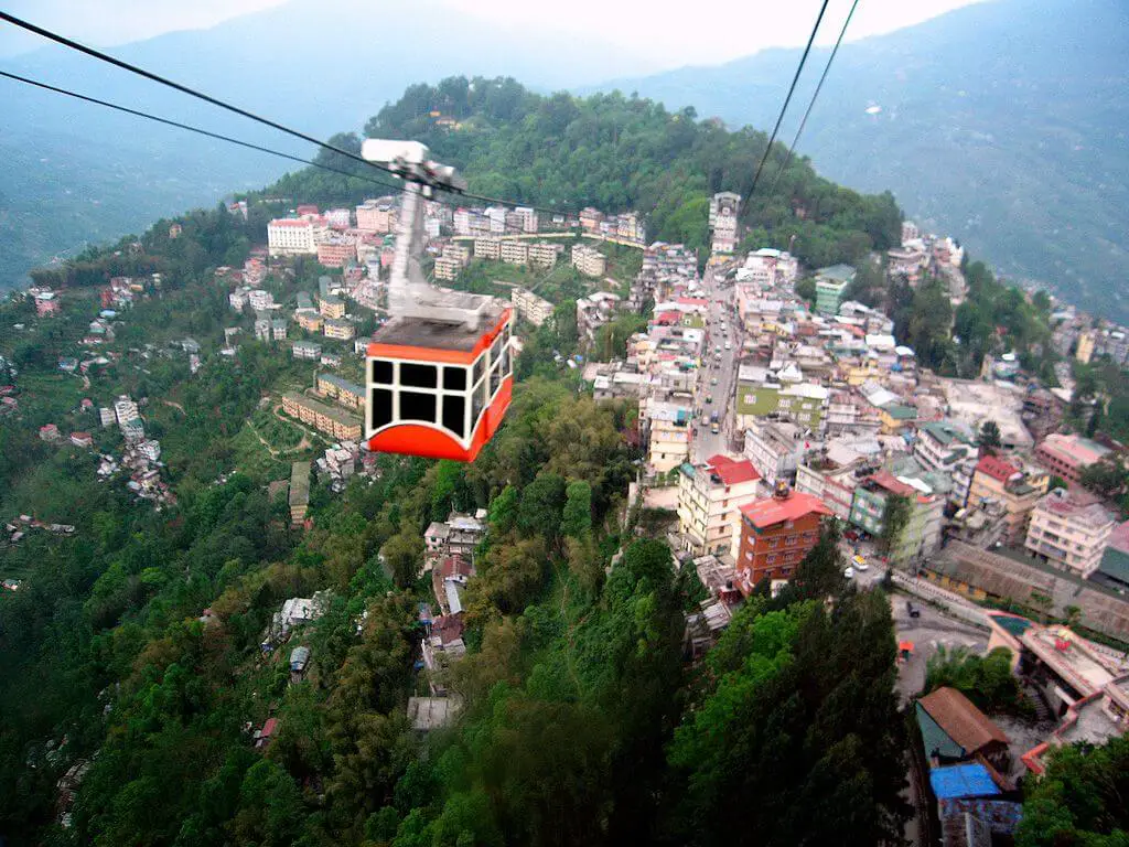 Gangtok, cable car, Gangtok Ropeway, city roads