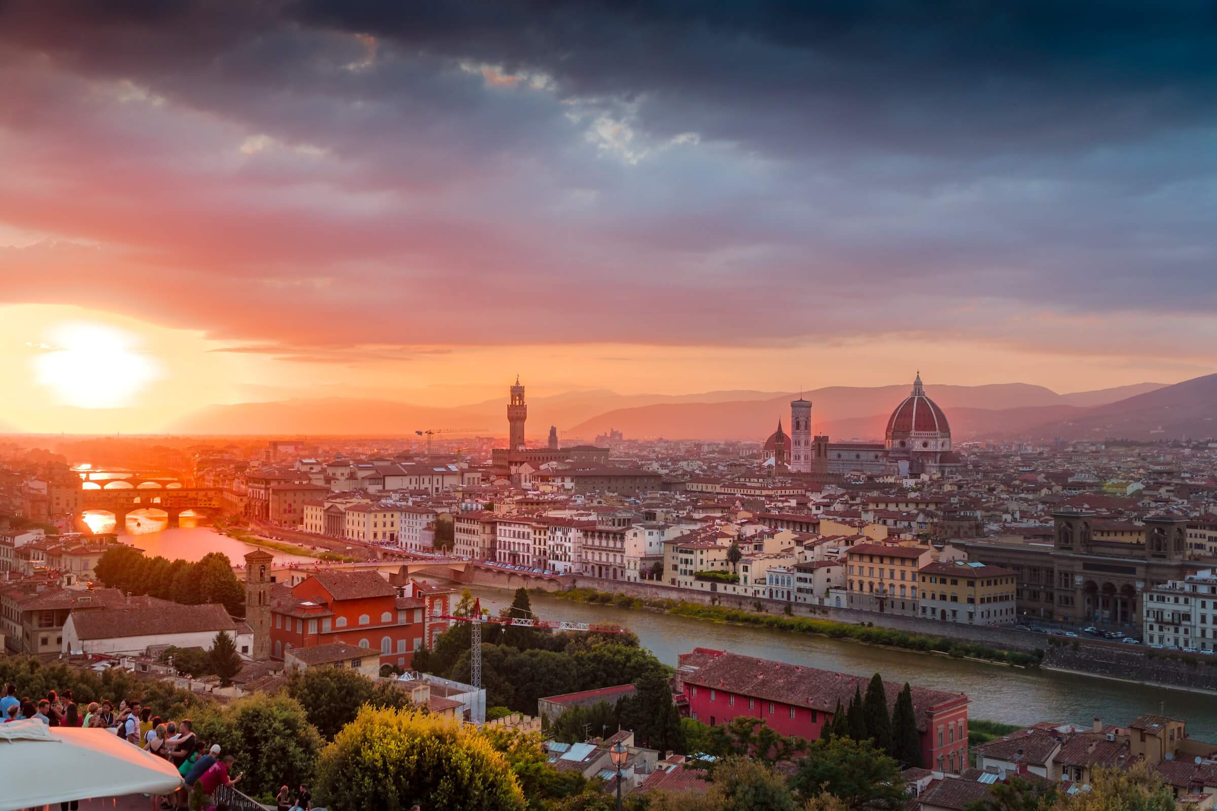 1 day in Florence, Florence at sunrise, Florence skyline, Florence, Italy