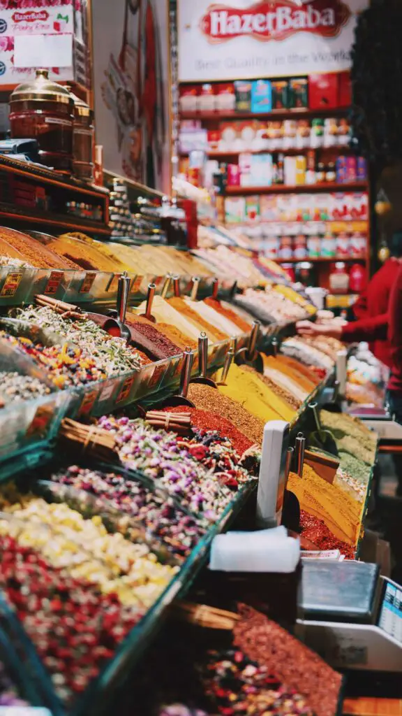2 days in Istanbul itinerary, the spices at the Spice Bazaar in Istanbul, Turkey